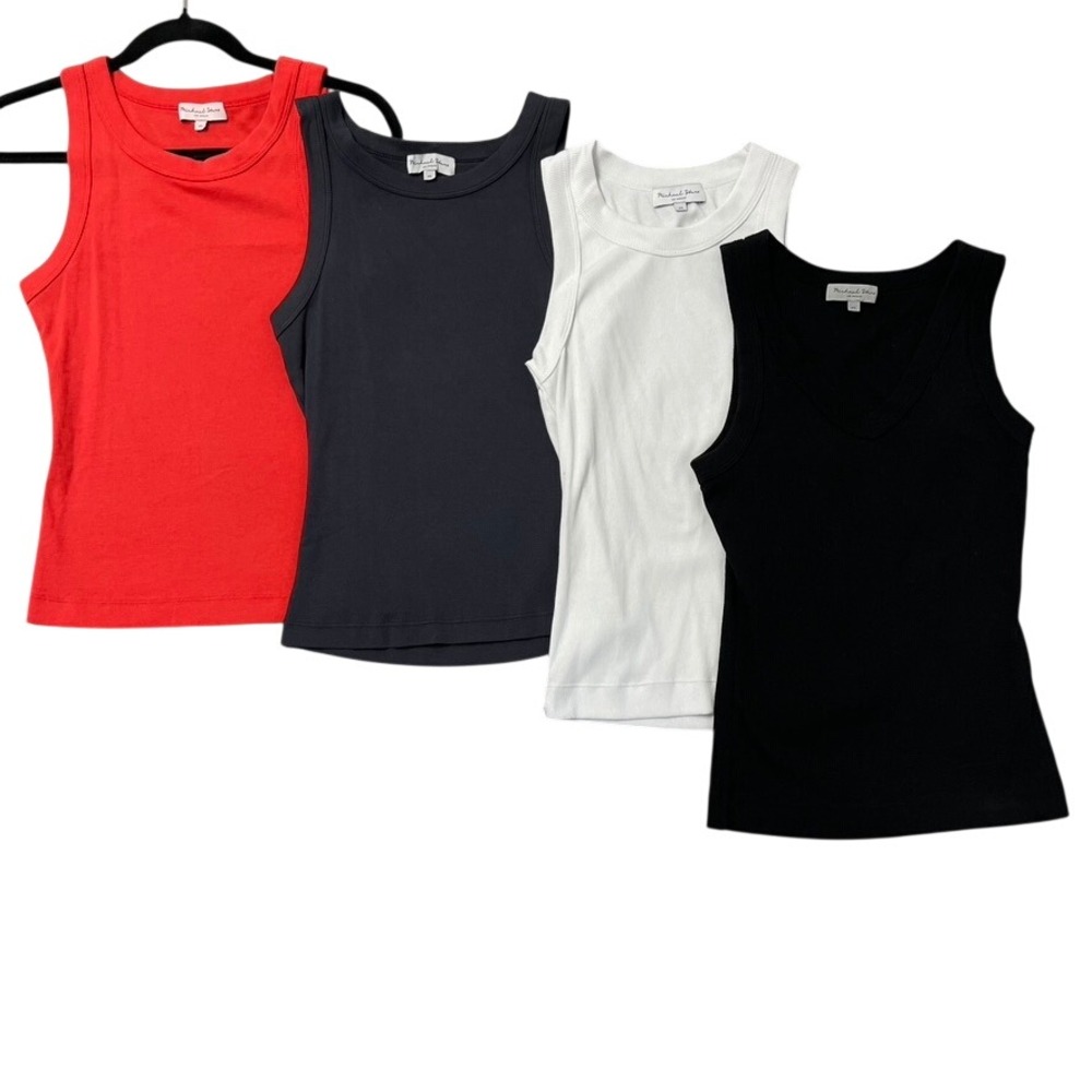 Michael Stars Tank Top Lot Womens XS Adult Multicolor Ribbed Knit Bundle 4-Pack